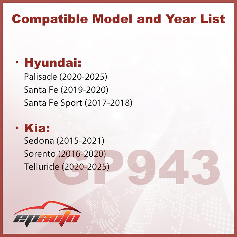 GP943 (CA11943) Replacement for Hyundai / Kia Rigid Panel Air Filter for Santa F