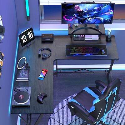 L Shaped Gaming Desk Corner Computer Desk, Home Office Desks Writing Workstation