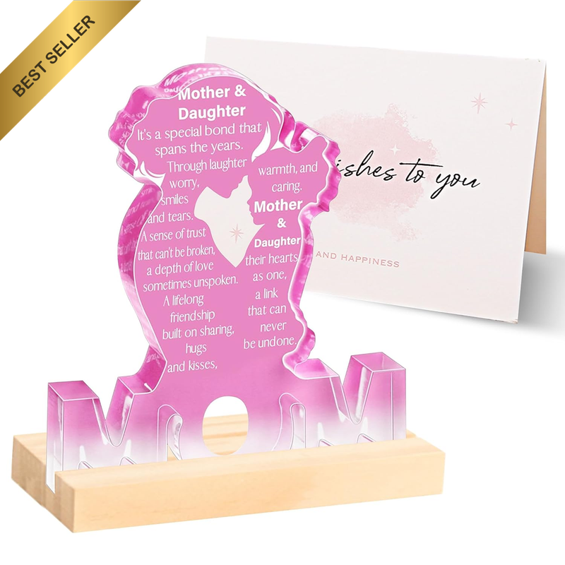 Mother Gifts Heartfelt Acrylic Plaque for Mom from Daughter, Mom Gifts for Mothe