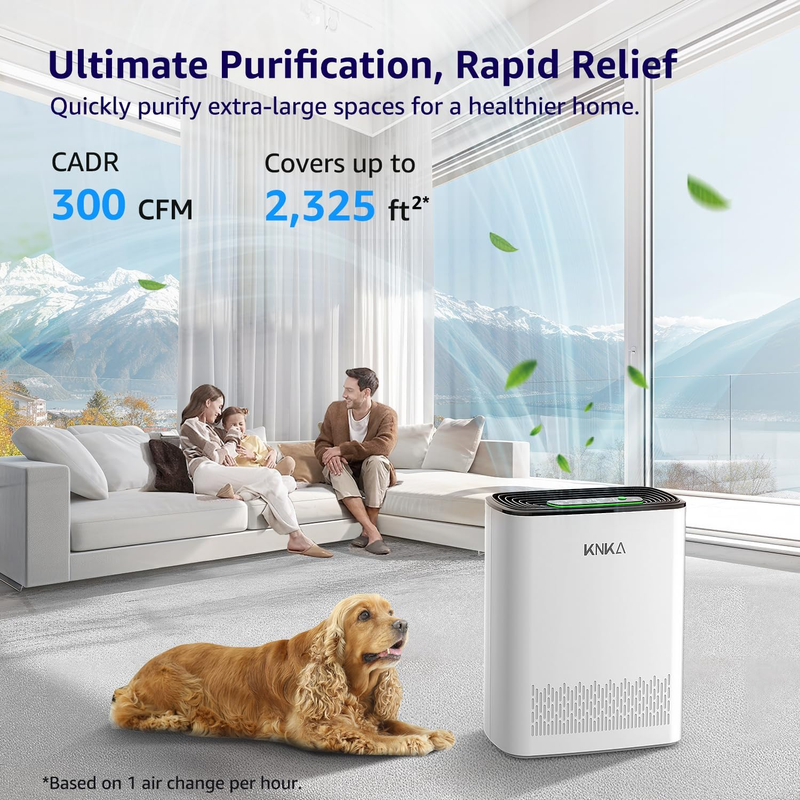 Air Purifiers for Home Large Room Bedroom Up to 2325 Ft², Washable Filters, Air