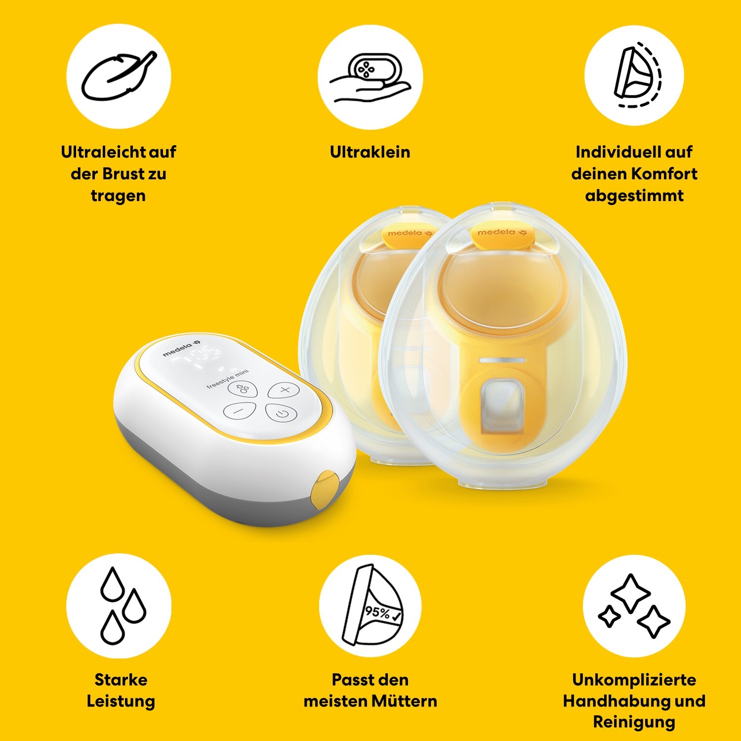 MEDELA Freestyle™ Mini Hands-free elektrische Doppelmilchpumpe - Bild 3 von 10