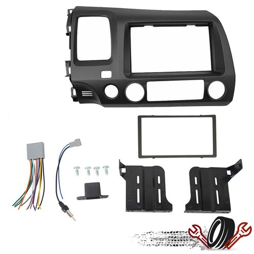 Для Honda Civic 2006-2011 Двойная рамка автомобильного радиоприемника 2 Din с отделкой приборной панели + Комплект проводов