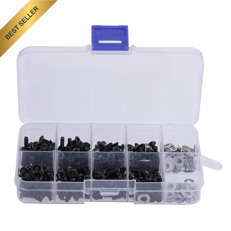 RC Car Screw and Nut Set 340Pcs 180Pcs Stainless Steel M3 M4 Flat round Head Scr