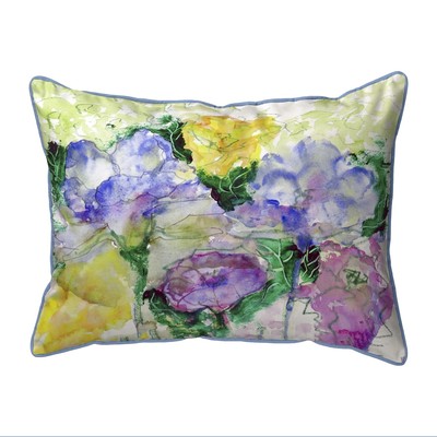 Betsy Drake Watercolor Garden Large Indoor Outdoor Pillow 16x20