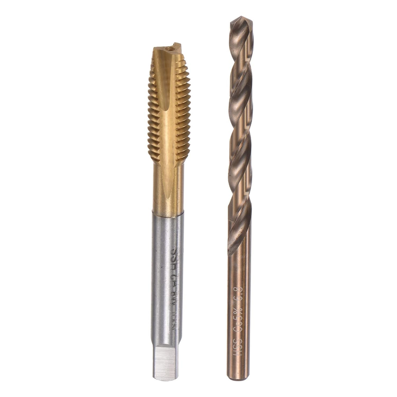 M8 X 1.25 Spiral Point Thread Tap and 6.8Mm Drill Bit Set, Metric Titanium Plate