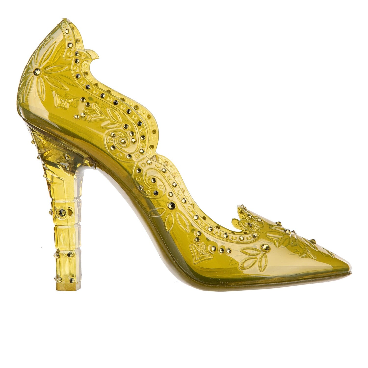 Туфли-лодочки Dolce & Gabbana Crystal Cinderella на прозрачном зеленом каблуке 39 9