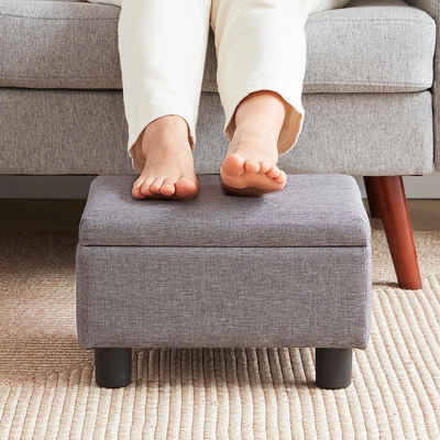 Small linen ottoman deals
