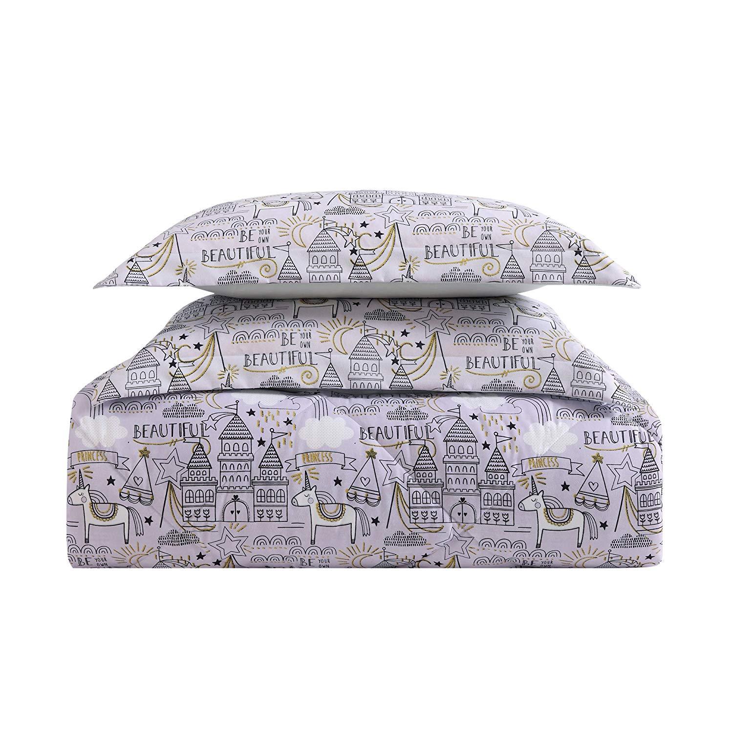 Laura Hart Kids 9 Piece Comforter Princess/Unicorn Bedding Set Full