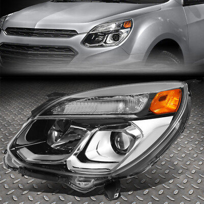 ДЛЯ 16-17 CHEVY EQUINOX OE STYLE ХРОМИРОВАННАЯ ЖЕЛТАЯ УГЛОВАЯ ФАРА ПРОЕКТОРА СЛЕВА