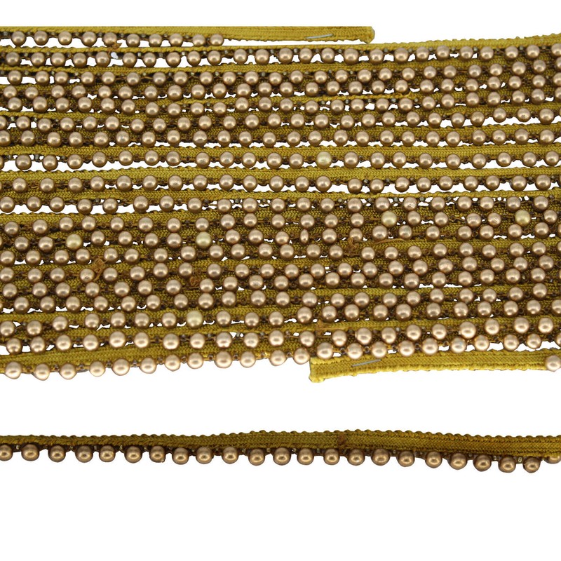 Mini Pearl Lace Slim Ribbon Trim Border for Saree Dupatta