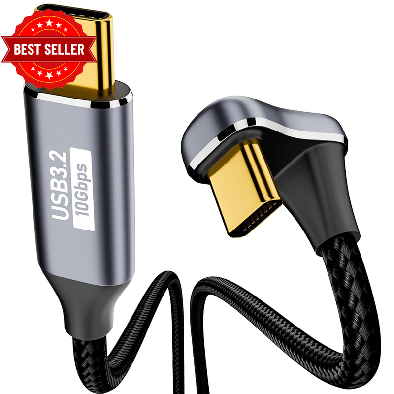 180 Degree U Shape USB C to USB C 3.1 Gen 2 Cable 10Gbps Data Transfer, 4K Video