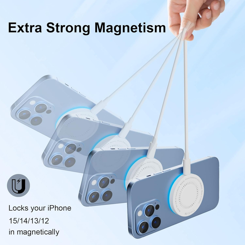 Mag-Safe Charger 2 Pack 15W Magnetic Wireless Charger Fast Charging Pad Compatib