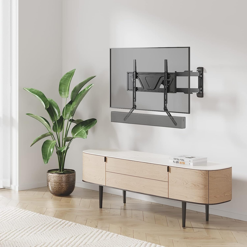 Soundbar Mount Bracket, for Mounting under or above TV, with 2 Adjustable Extens