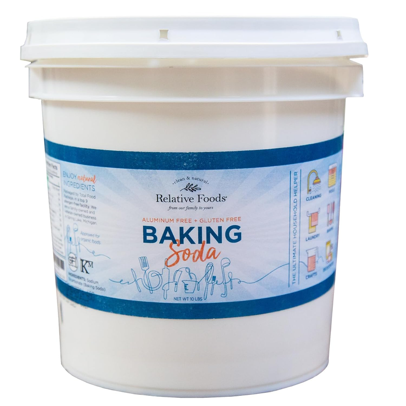 Pure Baking Soda, Gluten-Free, 10 Lb Pail
