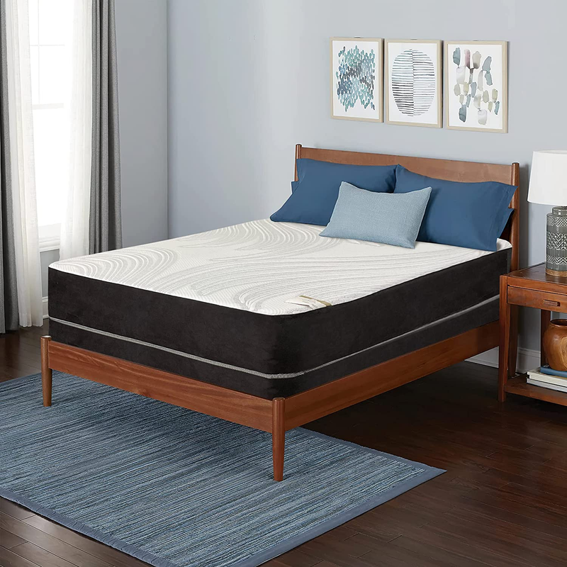 0" Plush Memory Foam Mattress with 8-Inch Box Spring, Gel Be