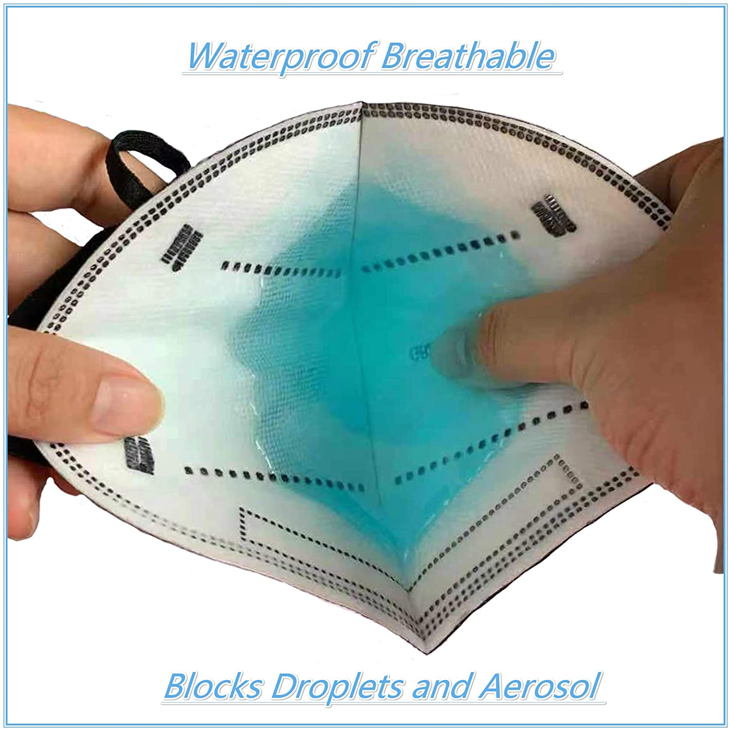 Black OR White KN95 Protective 5 Layer Face Mask Disposable Respirator BFE 95%