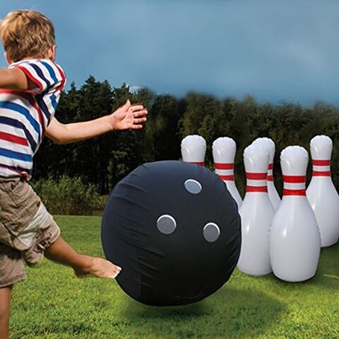 Giant Inflatable Bowling Ball set pins Bowler PUMP Indoor Outdoor Play Gift New | eBay