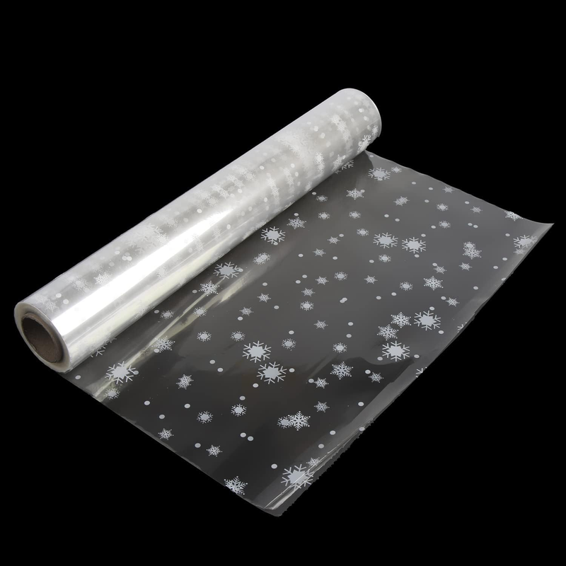 Christmas Cellophane Wrap Roll - Clear Cellophane Wrapping Roll, 80Cm X 30M (80C