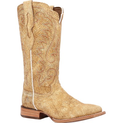Pre-owned Durango Womens Arena Pro Western Cremello Leather Cowboy Boots