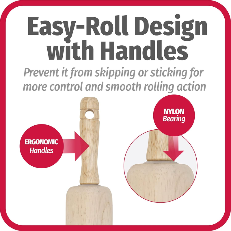 Good Cook Classic Wood Rolling Pin