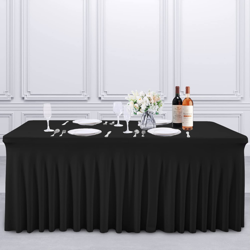 S For Rectangle Tables 4ft, Black Stretcha