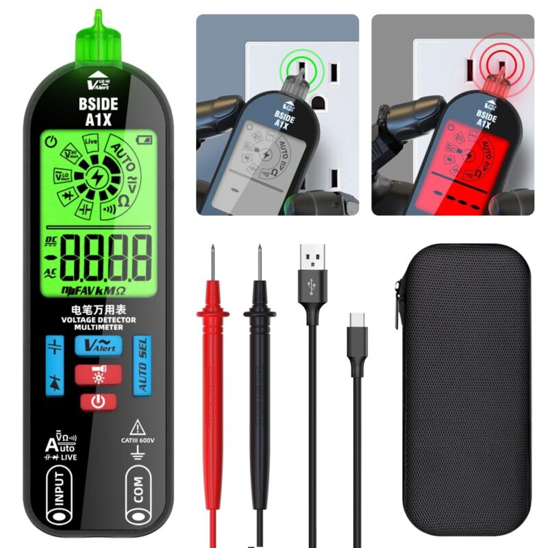 Intelligent Digital Multimeter Auto Ranging Rechargeable Non-Contact Volt Tester