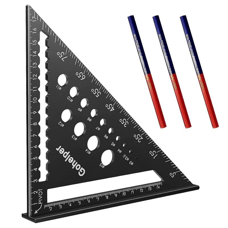 Zimmermannswinkel Speed Square Geodreieck Metall Schreinerwinkel Mit Anschlag