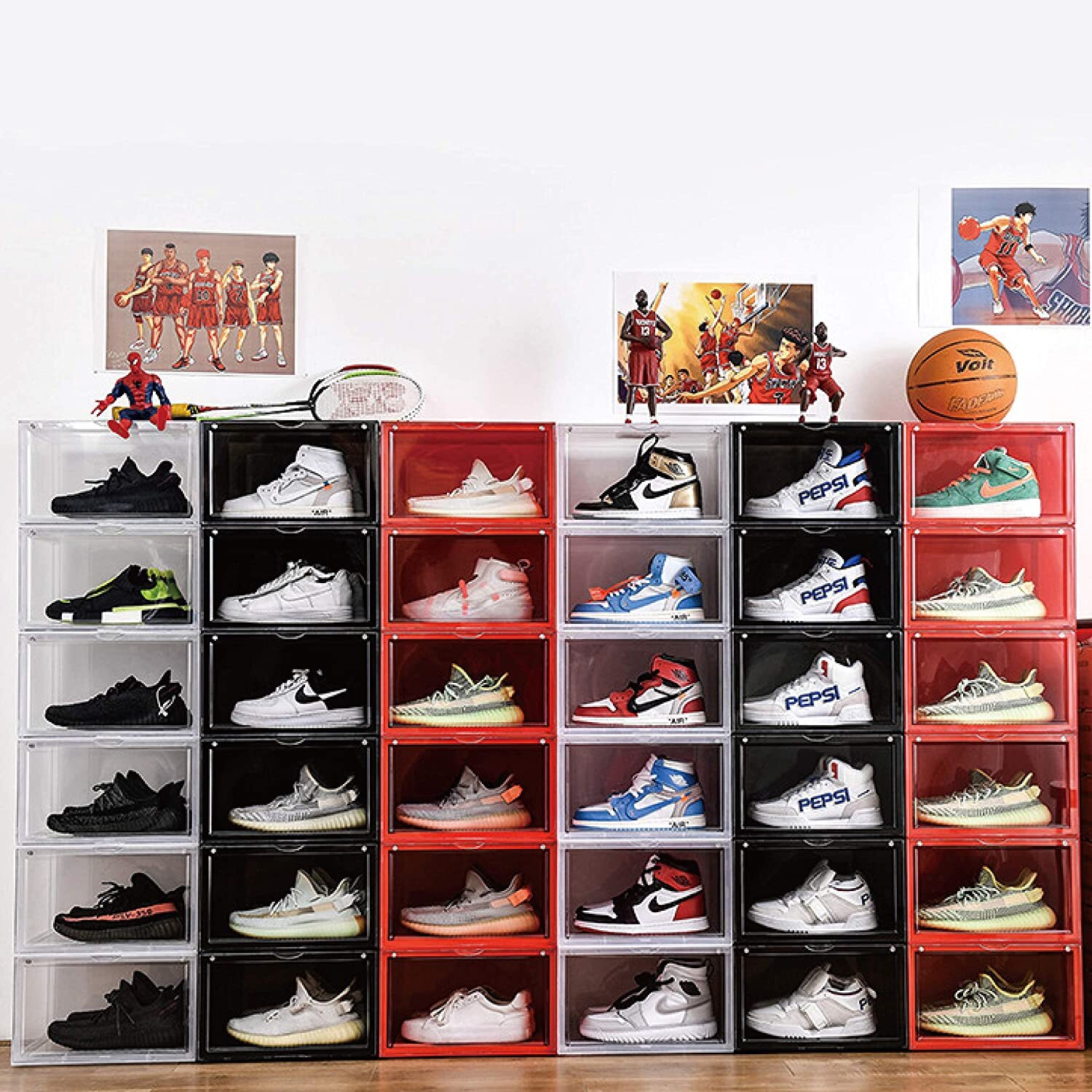 専訳シュリンク付き フォトンショックウェーブ BOX Amazon.com: FOERPL Shoe Display Case, Shoe Boxes, LED Smart
