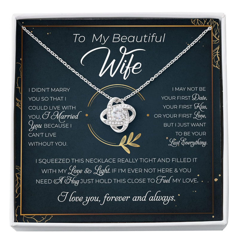 Gifts for Her, Wifey Soulmate Present Ideas Jewelry Necklace with