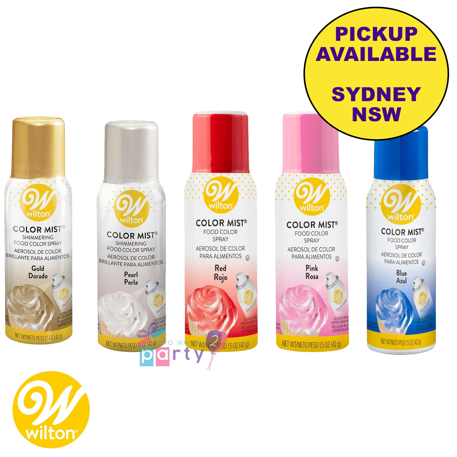 WILTON COLOR MIST EDIBLE FOOD COLOUR SPRAY PAINT CAKE CUPCAKE