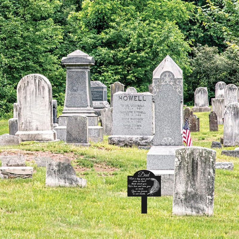 Memorial Stakes - Cemetery Grave Plaque Stake Markers - Cross Grave Markers for