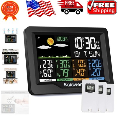Advanced Wireless Weather Station with Atomic Clock & 3 Indoor/Outdoor Sensors
