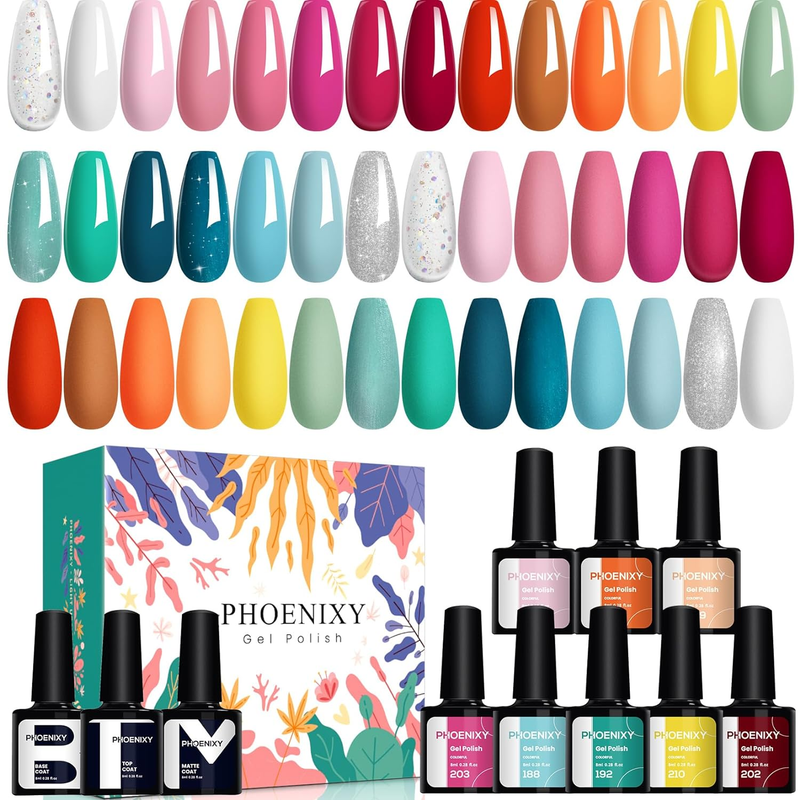 Kit De 24 Esmaltes Para Uñas En Gel UV Profesional Brillante y Mate En Oferta US