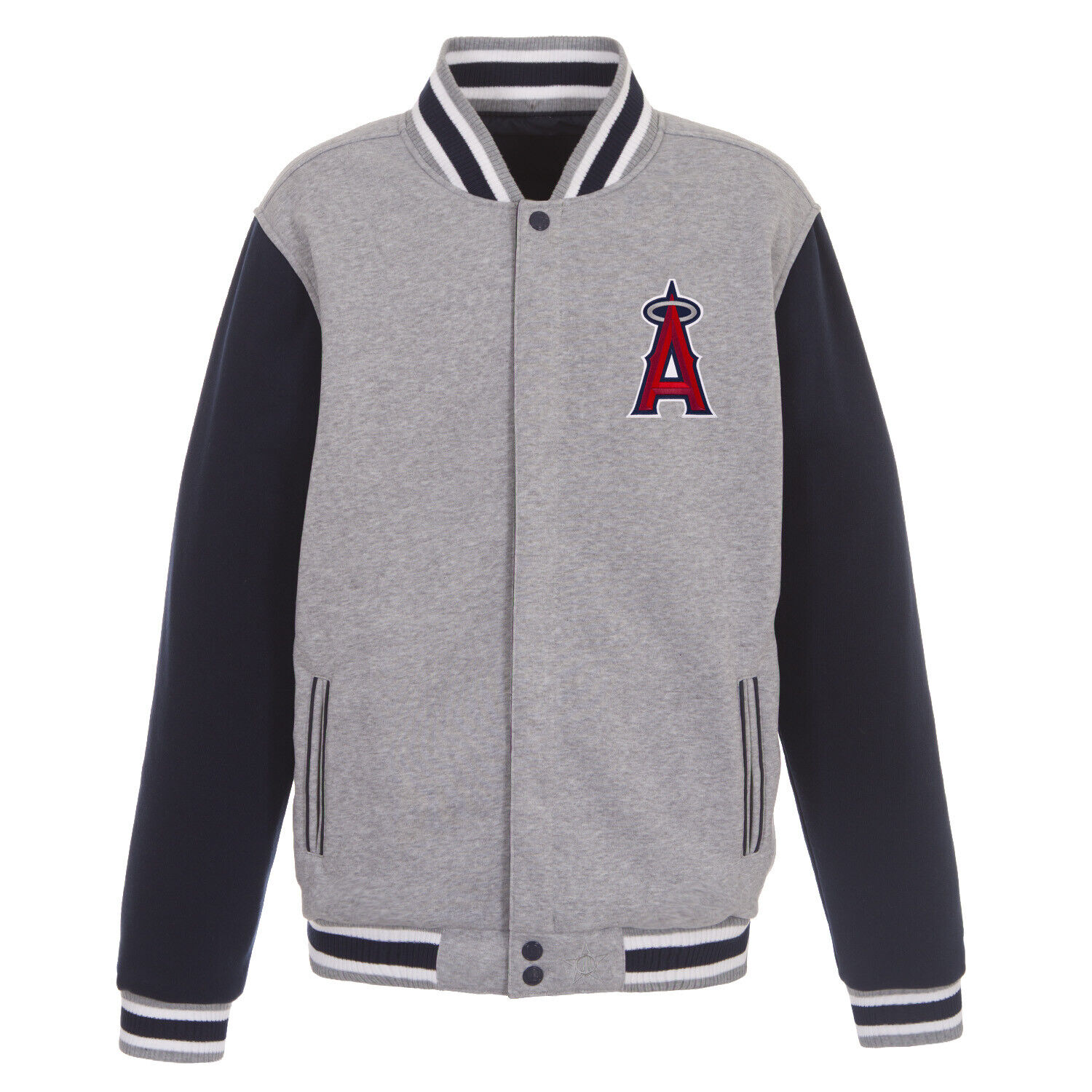 MLB Los Angeles Angels Reversible Full Snap Fleece Jacket 2 MLB Los Angeles Angels Reversible Full Snap Fleece Jacket 2