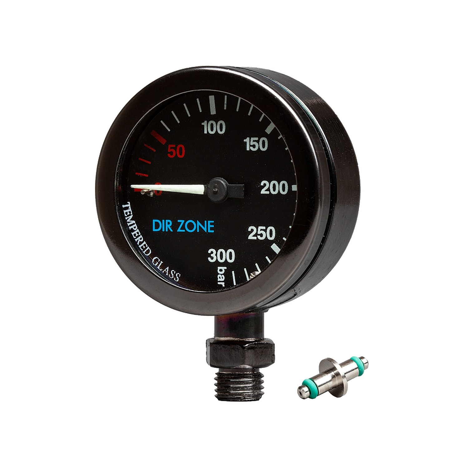 SF-1 TopDeal: DirZone Finimeter PVD SPG 52 mm 0-300 Bar, CHROME schwarz Display