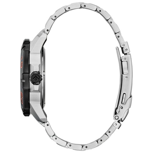 Pre-owned Citizen Men's Eco-drive Promaster Dive Watch, Black Gmt Bj7129-56e In Silver Bracelet, Black Dial