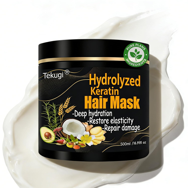 Natural Hydrolyzed Keratin Hair Mask Repair & Moisture Treatment (16.9Fl Oz)