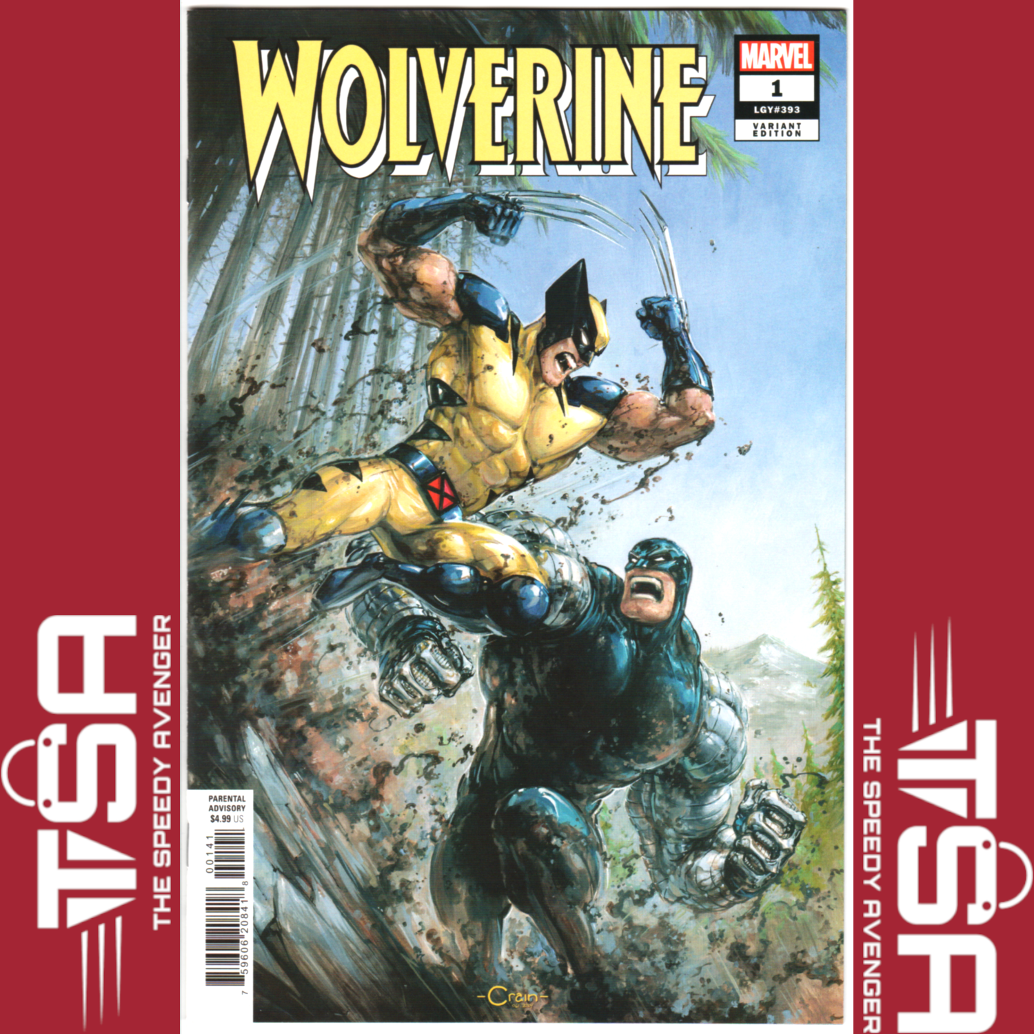 WOLVERINE #1 (Vol 8) Clayton Crain Variant Cover 2024 Marvel Comics