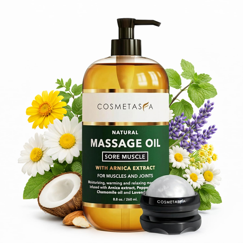 Massage Oil for Sore Muscle Massage Therapy with Roller - All ...