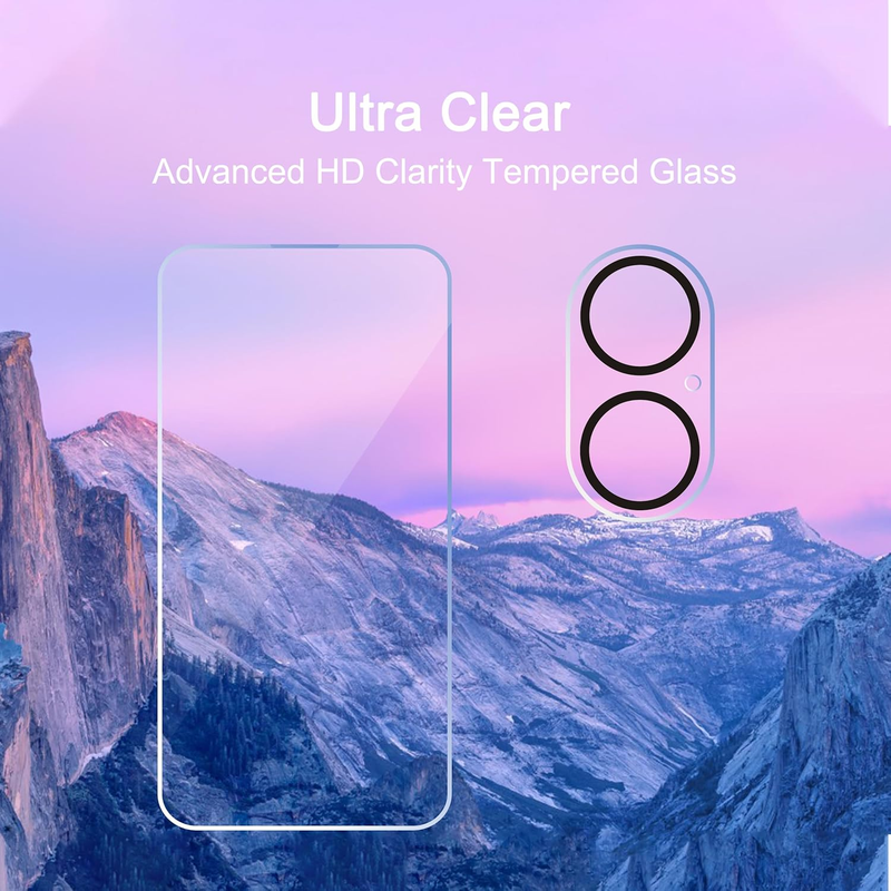 3 Pack Screen Protector for iPhone 16 [6.1 inch] + 3 Pack Camera Lens Protector