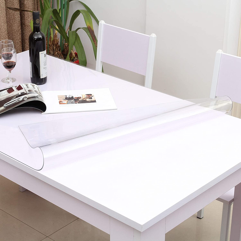 Table Tek Rectangle Clear Plastic Heavy-Duty Protective Table Cover - 1.5Mm Thic