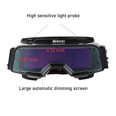 Auto Darkening Welding Goggles, View Area 4.72x1.37 Inch, Assemblable Welding...