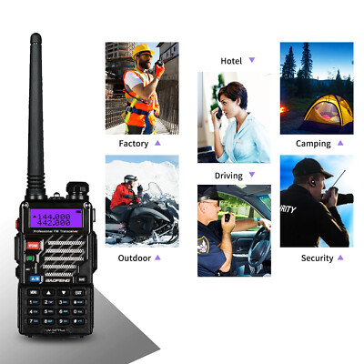 USA Baofeng UV-5R + Plus V/UHF Handheld Ham Two-way Walkie Talkie Transceiver HT