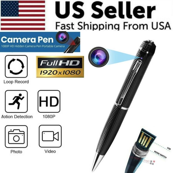 Hidden Cam Camera Pocket Pen 1080P HD Mini Body Video Recorder DVR Security USB