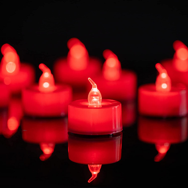 Lights Candles &ndash; Flickering Red Flameless Tealight Candle