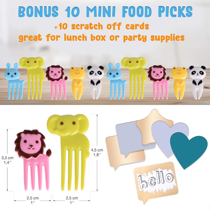 Sandwich Cutters for Kids, 20-Piece Set, 5 Kid Sandwich Cutters Shapes, 5 Vegeta