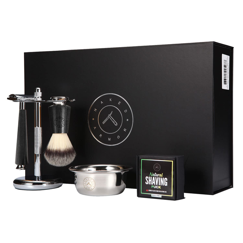 Kit - Includes Ebony Wood Safety Razor, Closed Comb Double