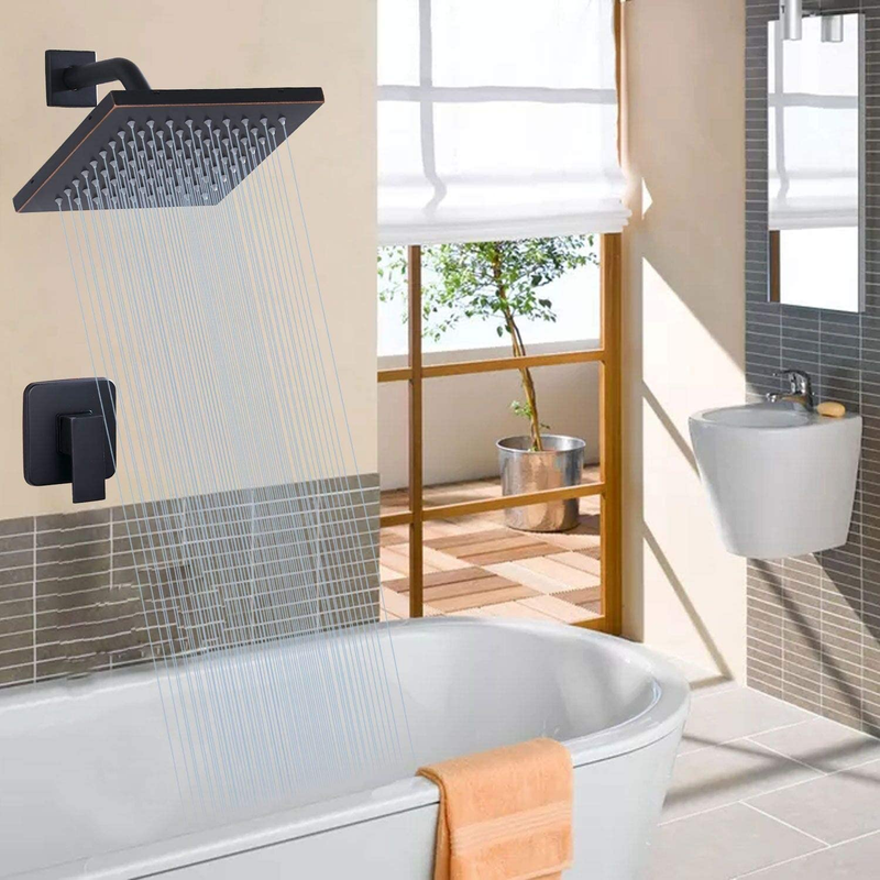 Oil Rubbed Bronze Shower Head Blucky 8 Inch High Pressure Square Rain Shower Hea
