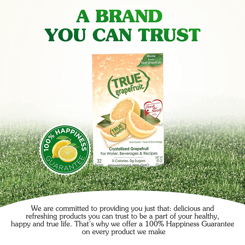 TRUE GRAPEFRUIT Water Enhancer 32 Packets Zero Calorie Unsweetened Water