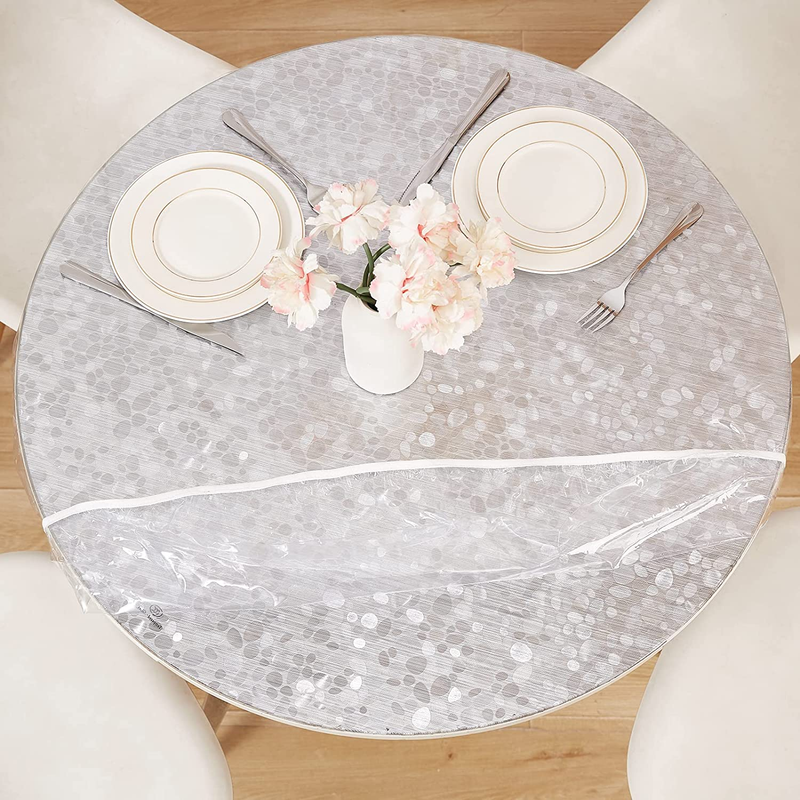 round Tablecloth,Plastic Table Cover,Christmas Tablecloth, Vinyl PVC round Table